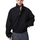 Простая повседневная куртка реглан с воротником-стойкой